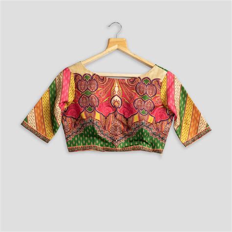 Madhuvanii Printed Silk Blouse – Fabcurate