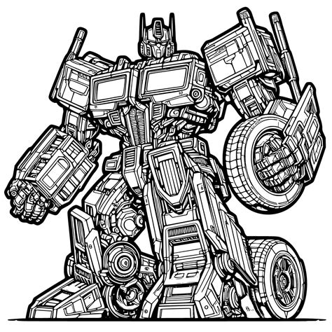 Optimus Prime Coloring Page