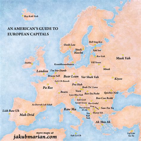 map of europe with capitals» Info ≡ Voyage - Carte - Plan