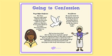 My First Confession Penance Prompt Card