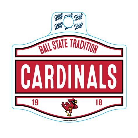 BSU Cardinals Dancin Charlie Blue 84 Decal – Gameday Spirit Fanstore