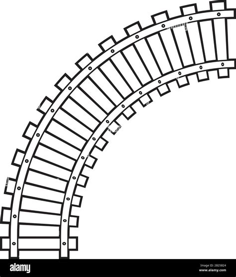 Curved Train Tracks Clipart