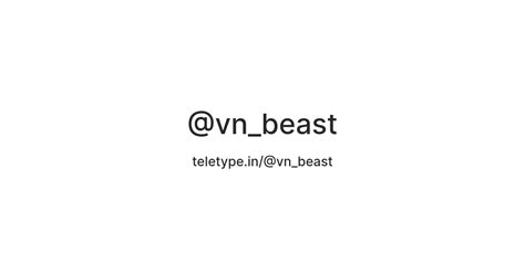 @vn_beast — Teletype