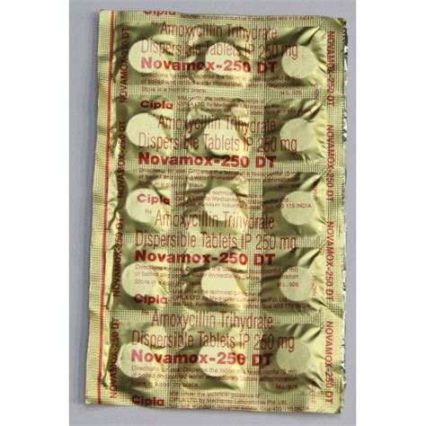 Novamox 250 DT Tablet 15's Price, Uses, Side Effects, Composition ...