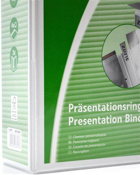 Buy Leitz 4-Ring 3-Inch Premium A4 Sized European View Binder, White ...