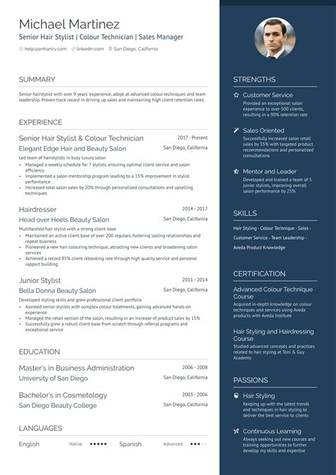 20 Hair Stylist Resume Examples & Guide for 2025