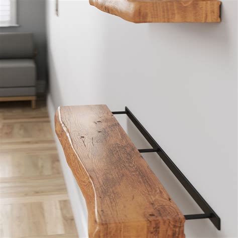 Floating Shelves With Live Edge at Heather Carlson blog
