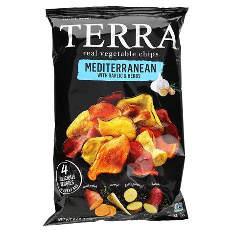 Terra, Real Vegetable Chips, Mediterranean With Garlic & Herbs, 5 oz ...