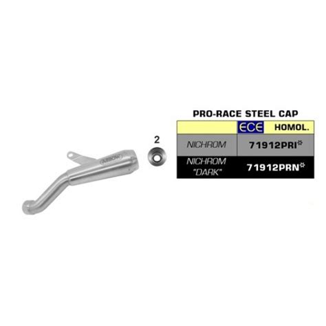 Arrow Pro-Race Nichrom Dark Silencer For Kawasaki Z900 2020 Part # 71912Prn