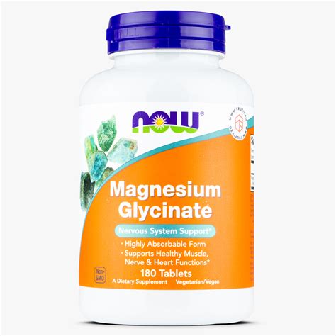 Now Foods - Magnesium Glycinate - Nervous system & muscle support ...