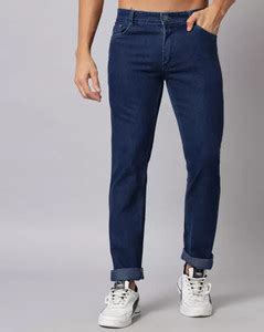 Playfeel Regular Men Dark Blue Jeans - Buy Playfeel Regular Men Dark ...