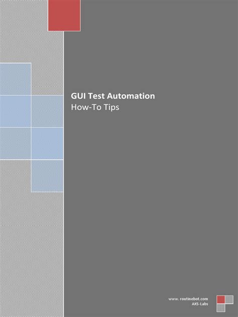 Automate GUI Testing 的图像结果