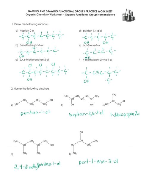 Image result for Functional Group Practice Problems Workbook