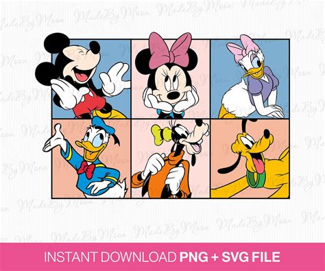 Buy Mouse and Friends Cartoon SVG, Family Vacation Trip (PNG SVG Files ...