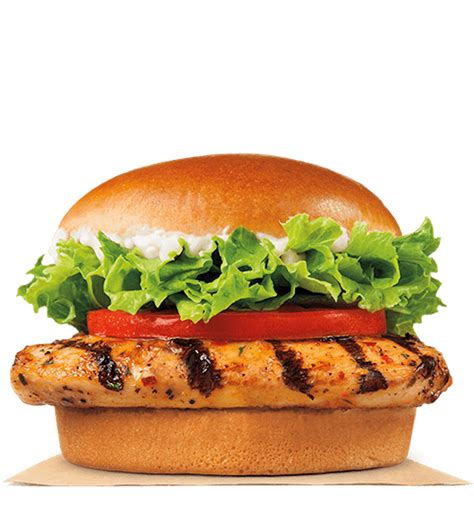 burger king flame grilled chicken burger calories