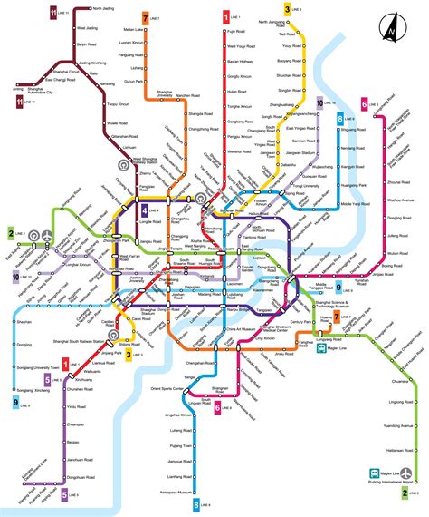 Shanghai Metro Map - ToursMaps.com