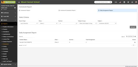 How to check Daily Assignment Report? - Smart School : School ...