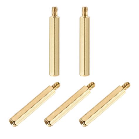 Buy uxcell M4x50mm+6mm Male-Female Brass Hex PCB Motoard Spacer ...