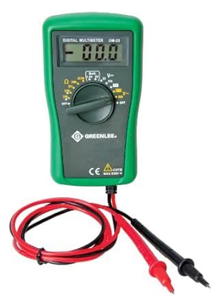 Greenlee DM-25 CATIII 600V Manual Ranging Digital Multimeter : Amazon ...