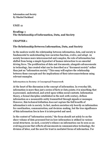 Notes on the Relationship Between Info, Data, and Society (GE Dgtl Soc ...