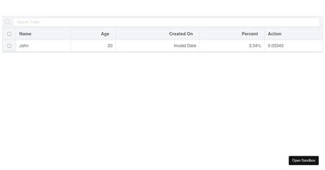 DataTable Vue 2 的图像结果