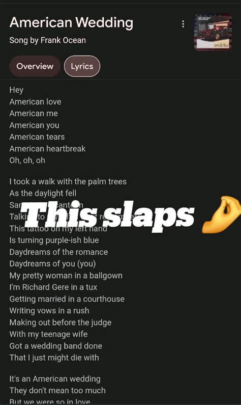 american wedding 😭 in 2025 | American wedding frank ocean, American ...