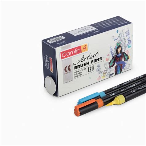 Camel Artist Fine Brush Pen Set - 12 Shades, Blue : Amazon.in: Home ...