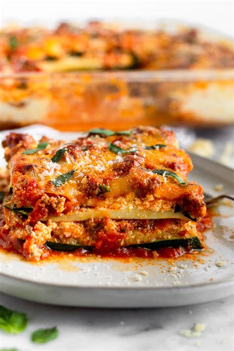 Low Carb Zucchini Lasagna with Beef   Eat the Gains