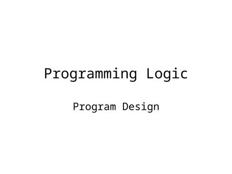Image result for Design Program Logic