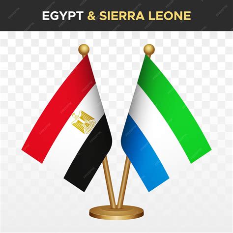 Premium Vector | Egypt vs sierra leone flags egyptian 3d standing desk ...