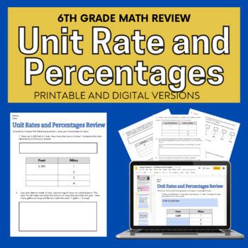 Image result for 6th Grade Math Unit Rate