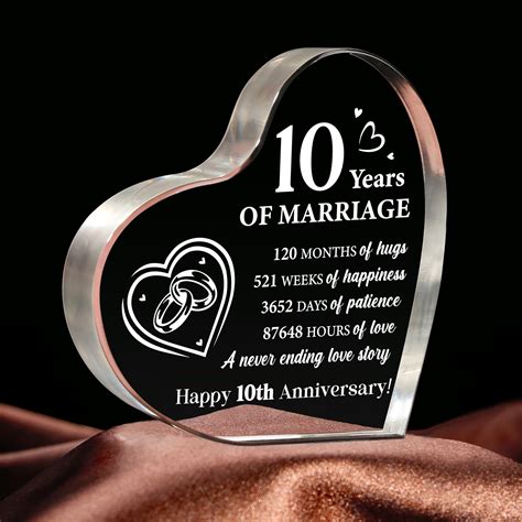 Amazon.com: Milcier 10 Year Anniversary Present, Romantic 10th ...