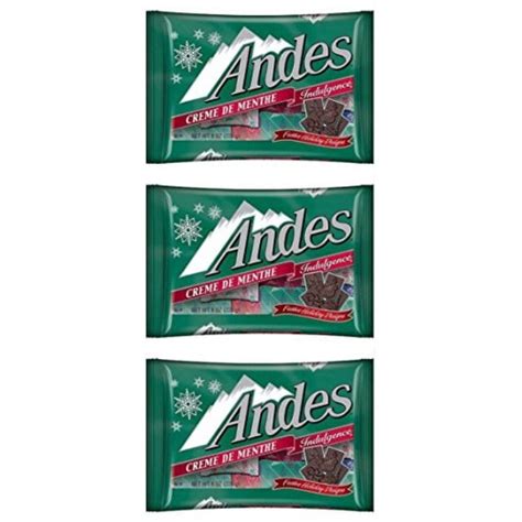 andes creme de menthe mints festive christmas holiday candy, pack of 3 ...