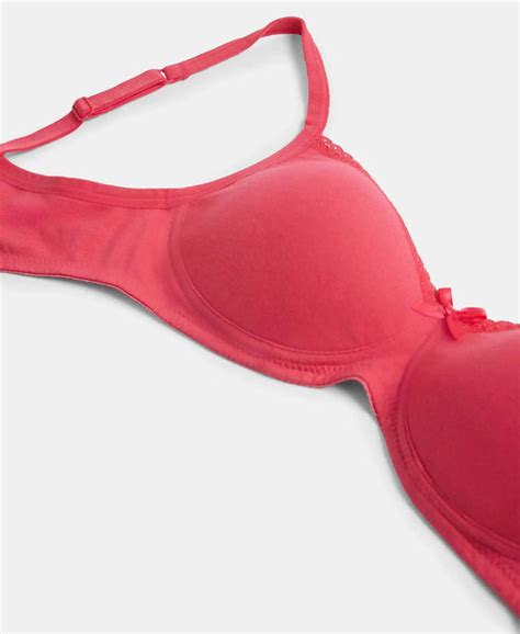 Buy Wirefree Padded Super Combed Cotton Elastane Medium Coverage T ...
