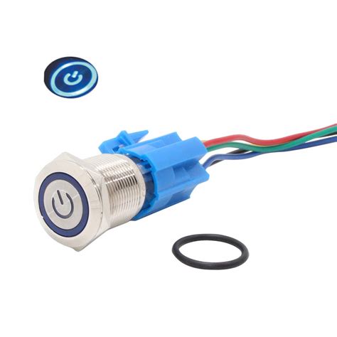 12V Push Button Latching Switch On Off Waterproof Switches IP67 Buttons ...