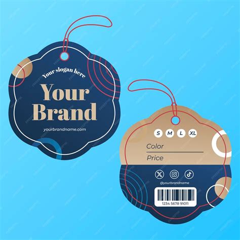 Шаблон ярлыка для одежды с градиентом | Бесплатный вектор