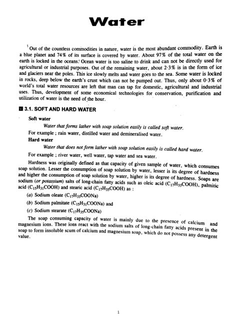 Water Unit-III(M) - Engineering Chemistry - Studocu