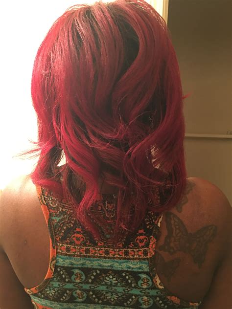 Flat ironed after 18 months ... finally passed my shoulders... after ...