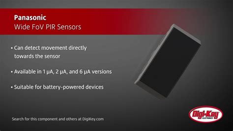 Wide Field of View PIR Sensors - Panasonic | DigiKey