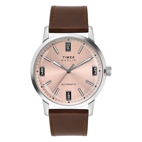 TIMEX MARLIN Pink Round Dial Mechanical Automatic Men's Watch - TWEG26