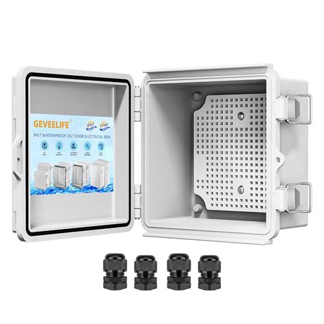 GEVEELIFE Waterproof Junction Box ABS Plastic, Outdoor Electrical Box ...