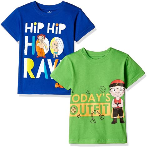 Buy Chhota Bheem Boys' T-Shirt (Pack of 2) (GGAPP-CMB180C_Multi Color_5 ...