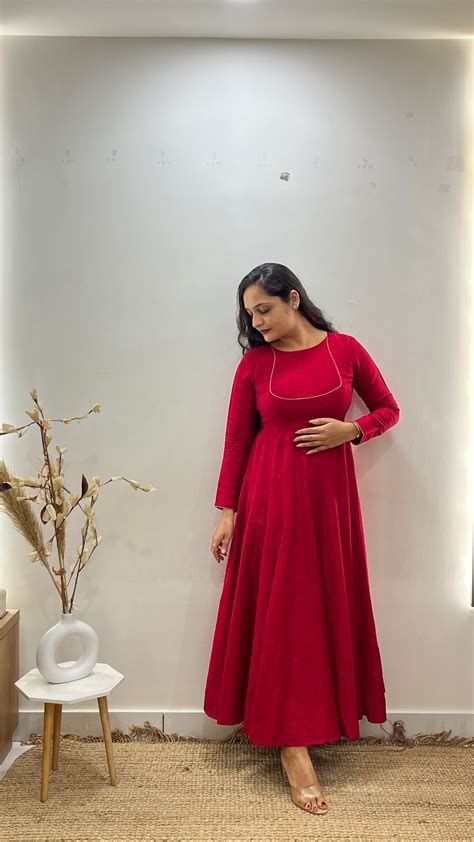 Red Anarkali – Label Ratan