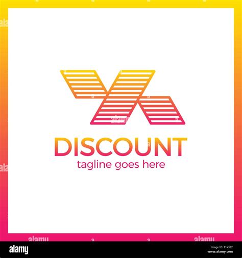 Line discount design of the percentage sign logo Stock Vector Image ...
