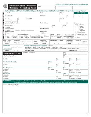 Universal Reporting Form - Fill and Sign Printable Template Online