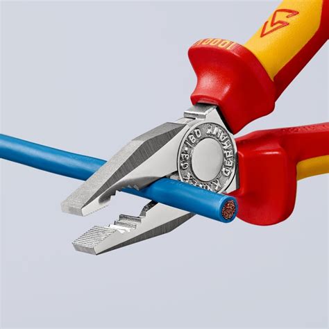 03 06 180 T Knipex | Knipex Combination Pliers, 180 mm Overall ...
