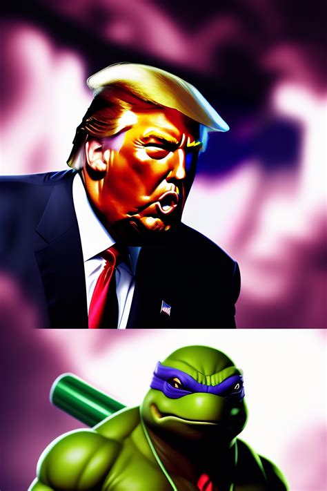 Lexica - Donald trump as a Ninja Turtle, Cartoon, highly detailed ...