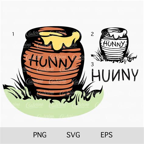 Winnie the Pooh Hunny Pot SVG, Hunny Svg, Honey Svg, Hunny Clipart ...