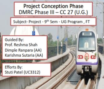 Project - DMRC CC-27: Conceiving Stage | CEPT - Portfolio