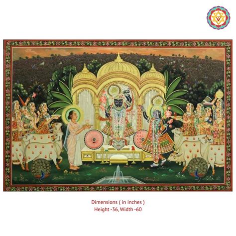 Divine Sandhya Arti – Traditional Shrinathji handpainted Pichwai Paint ...